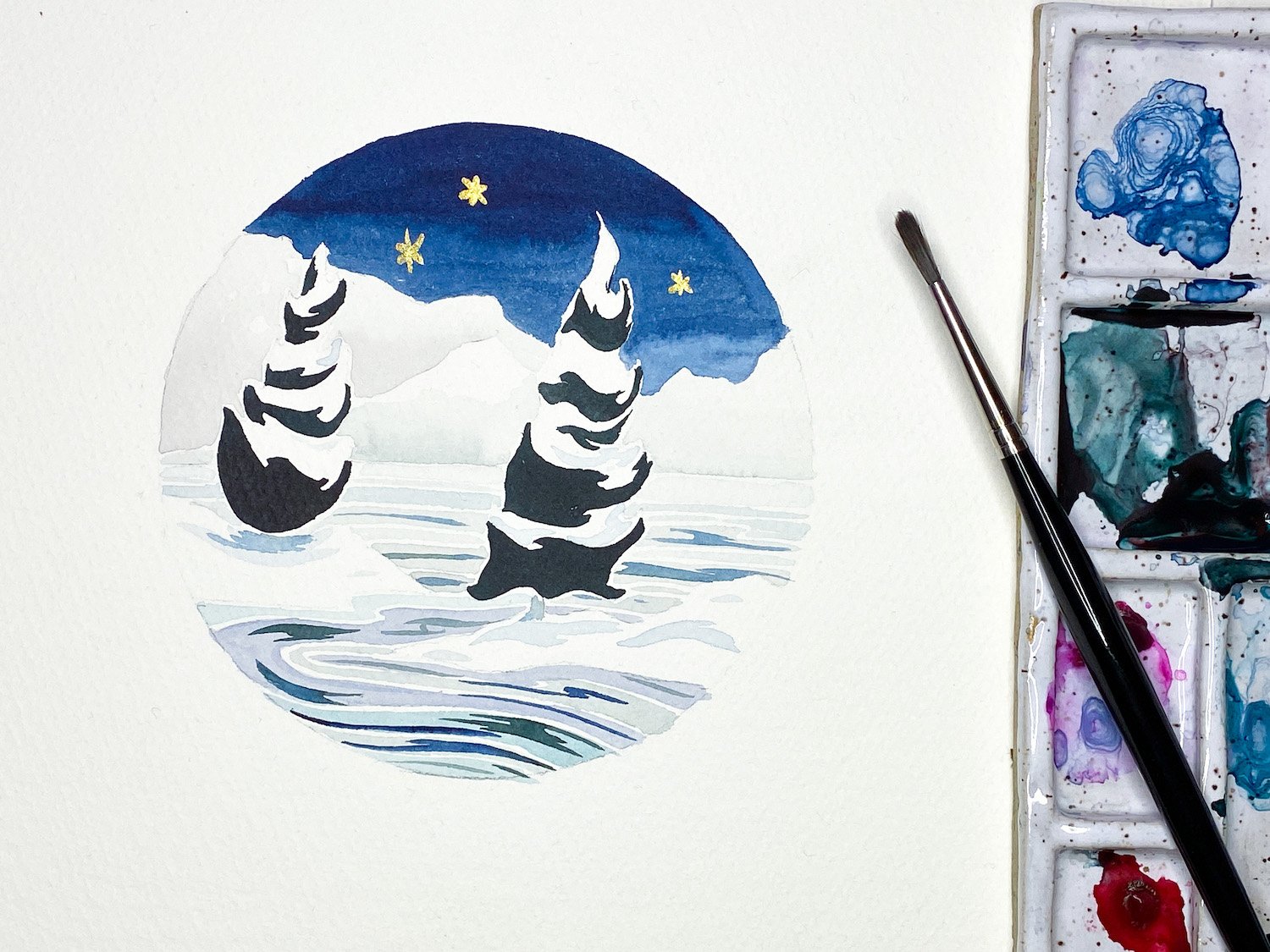 Painting A Winter Seascape In Watercolour